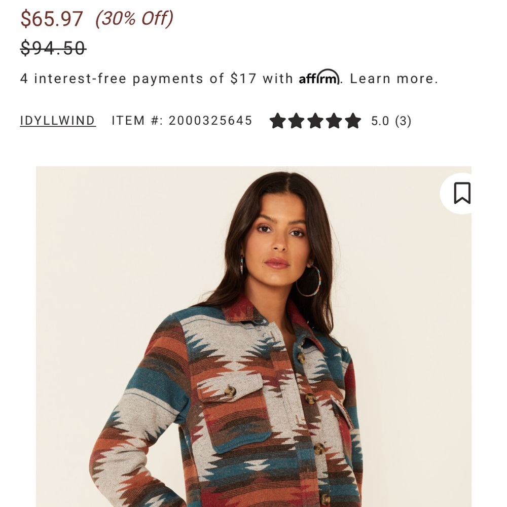 Ivyllwind Multicolor Aztec Print Jacket
